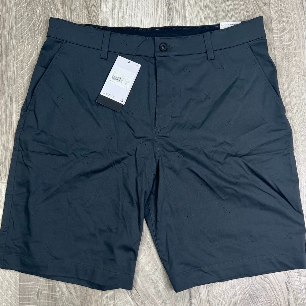 Nike Dri Fit UV Golf Printed Chino Shorts Mens sz 36 Smoke Grey DA2892-070